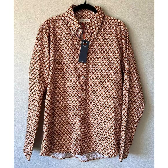 NWT Far Afield Button Down 100% Cotton Shirt Size L - Picture 1 of 9